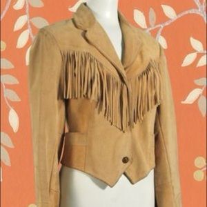 Vintage fringes suede jacket